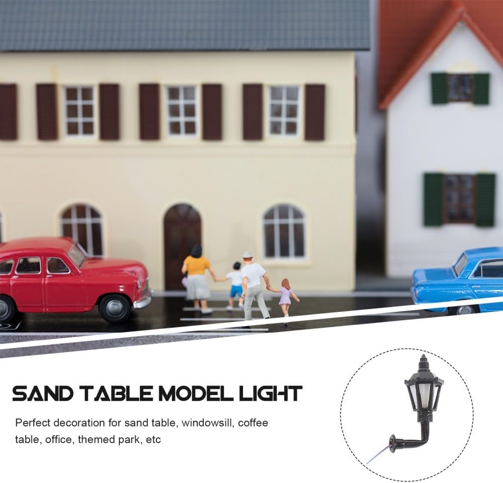 ya 13 9.15 baidi 6 Pcs Dollhouse Lighting Wall Lamp European Style Model Lights for Miniature Lamps