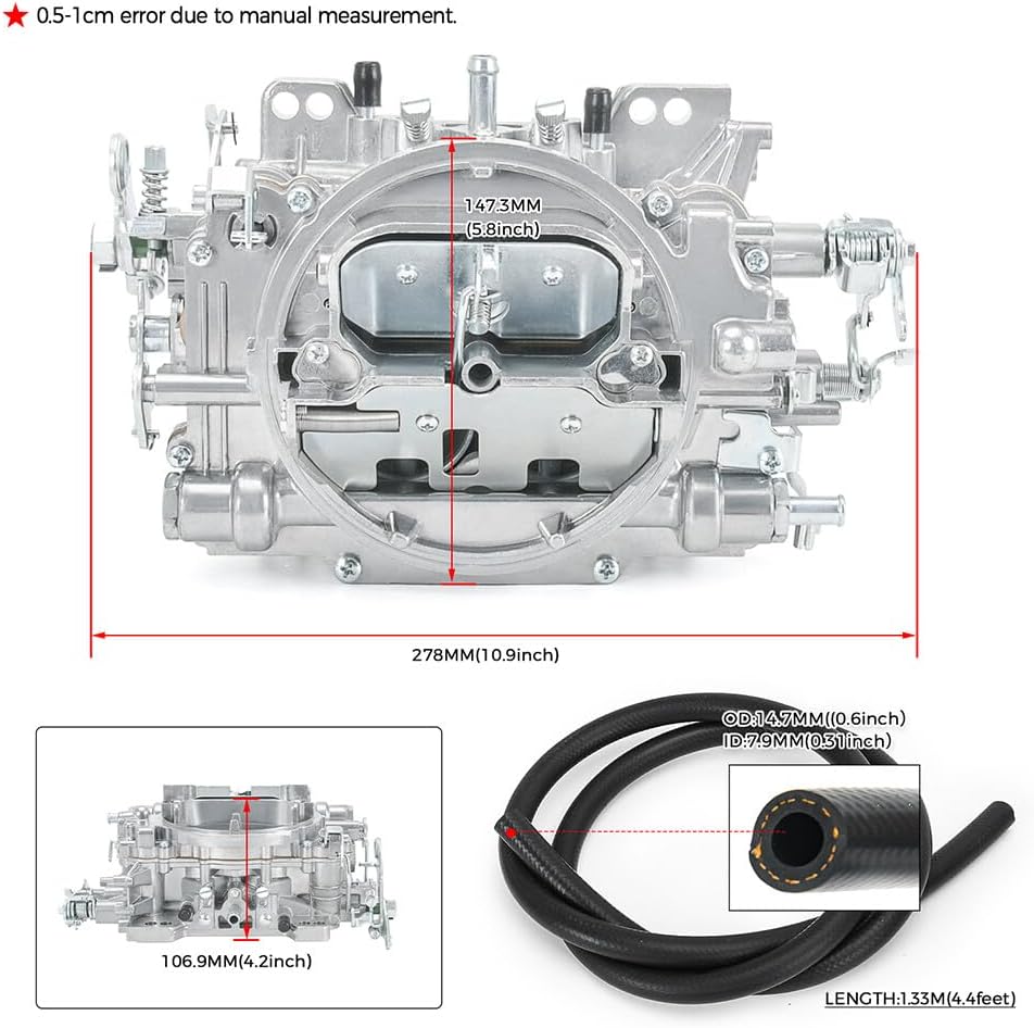 ya 2 8.15 For Edelbrock 1905 AVS2 650 CFM 4 Barrel Carburetor for MAN ual Choke