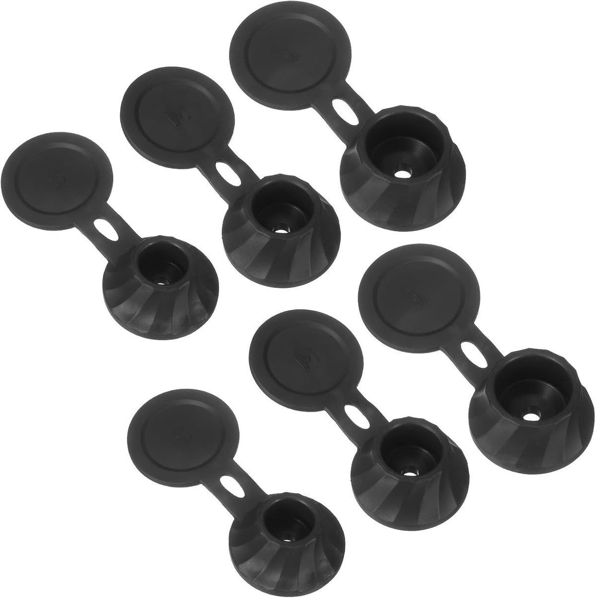 ya 14 9.20 baidi 6 Pcs Bottle Emptying Caps 3 Sizes Shampoo ide Down Bottle Caps, Black-1