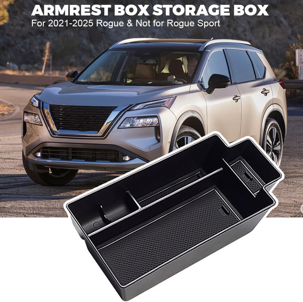 ya 5 8.10 Car Center Armrest Storage Tray Organizer Box Fit 2021-2024 for Nissan Rogue