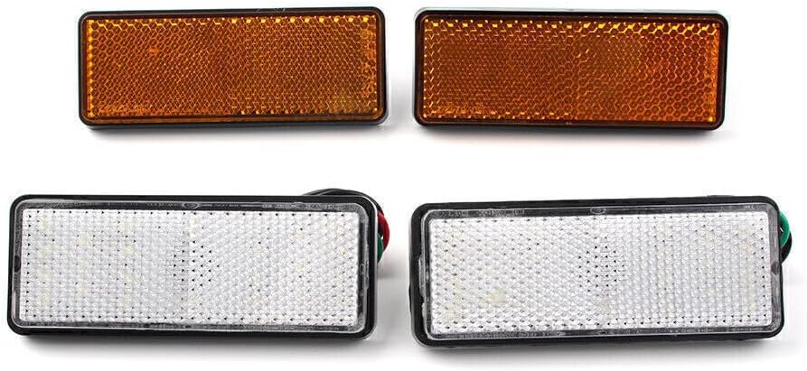 ya 11 9.14 zhengce Paired universal rectangular LED reflectors turn signal tail brake light wh