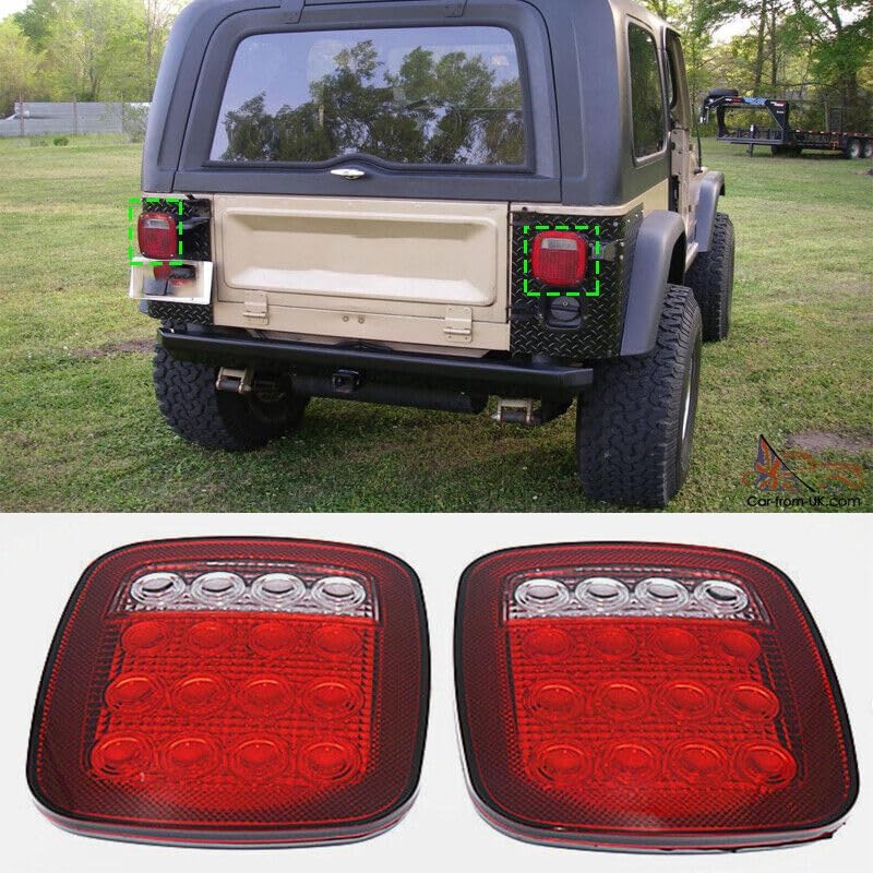 ya 2 8.15 Car 2x LED universal truck trailer brake stop turn signal tail light marker light