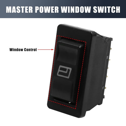 ya 8 8.24 baidi Universal 5 Pins Power Door Lock Power Window Rocker Switch Square Mark