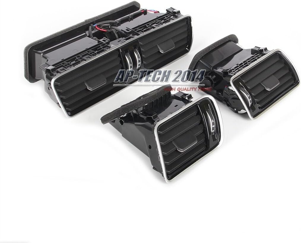 ya 10 9.16 baidi 3* Dashboard AC Air Vent Kit Bright Chrome Fit for VW CC for Passat