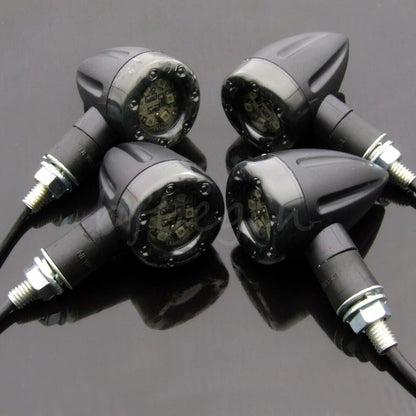 ya 4 8.14 4 Pack Motorcycle Red Brake Flasher Turn Signal Tail Light LED for Harley for Honda
