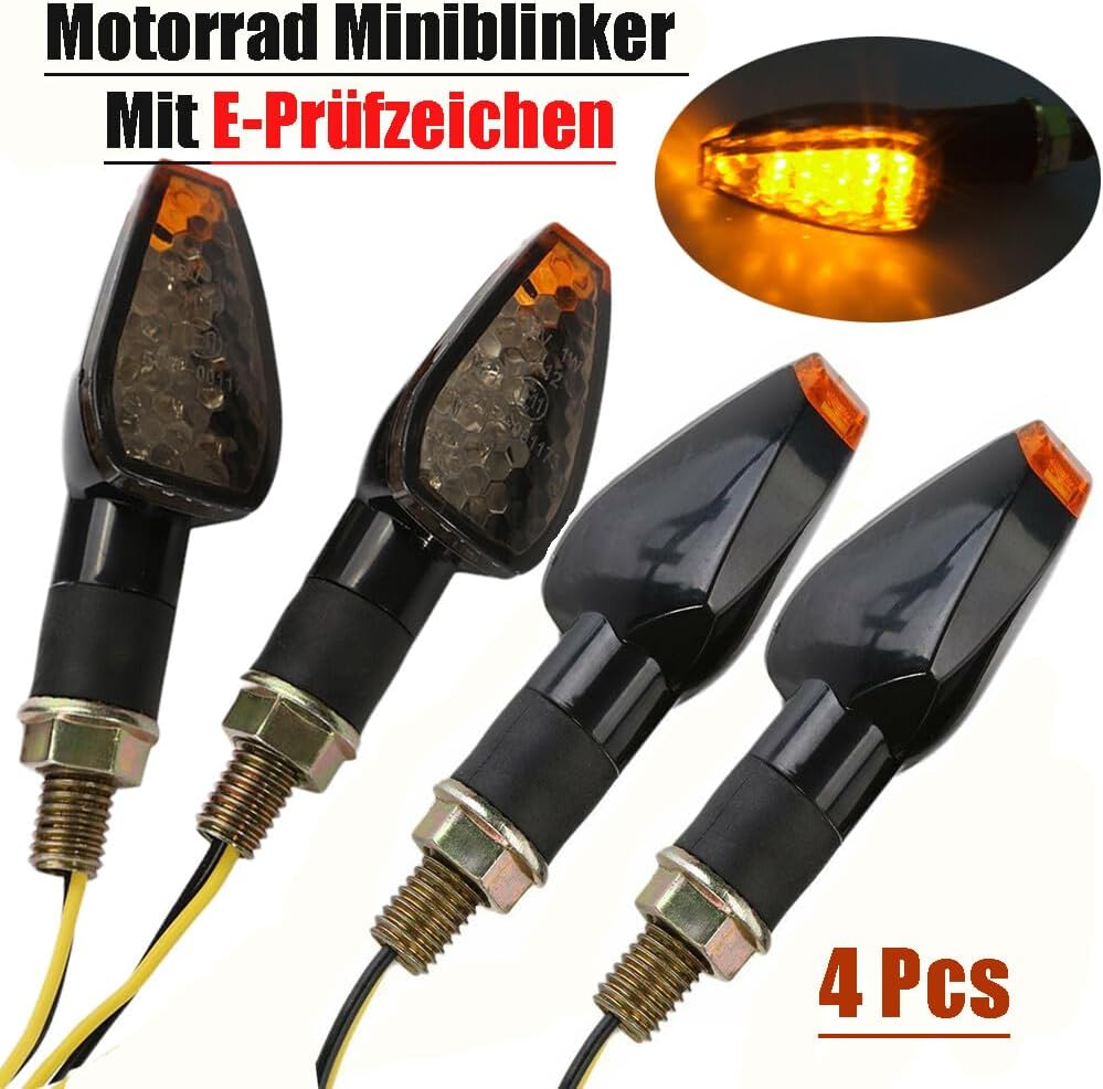 ya 11 9.14 zhengce DE Universal 4x LED Motorcycle Indicator for Mini Linker Light Scooter with