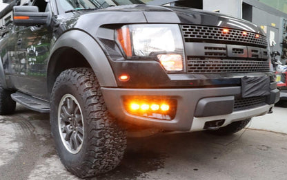 ya 7 8.24 baidi for Ford F150 SVT Raptor 2010-2014 LED Daytime Running Light Bumper Fog Lamps