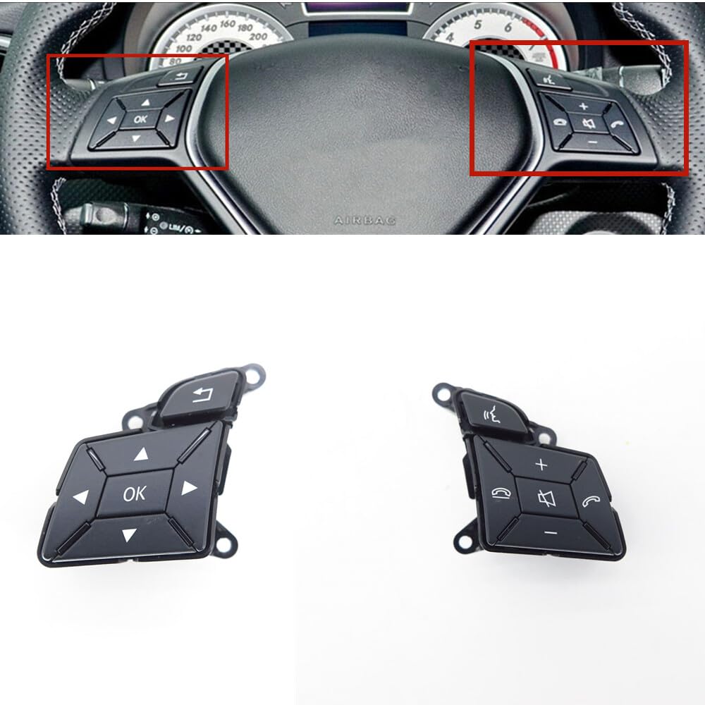 ya 4 8.8 Steering Wheel Control R+L Switch Button for Mercedes-Benz W204 C-Class 2012-14