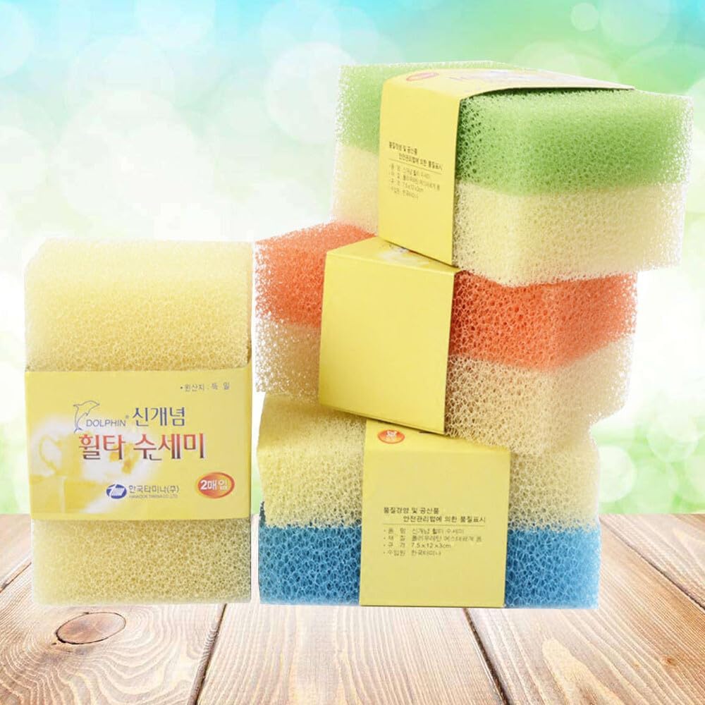 ya 14 9.20 baidi 10PCS Simulation Loofah Scouring Pad Kitchen Dishwashing Spon Cleaning Pad-1