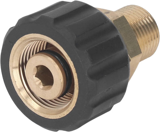 ya 26 10.21 baidi Pressure Washer Adapter Hose Connector 5000PSI Male G3/8 to Female M22 14mm