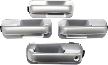 ya 10 9.16 baidi for Ford F150 2015-2020 Ingot Silver Door Handles Front & Rear 4 Pcs