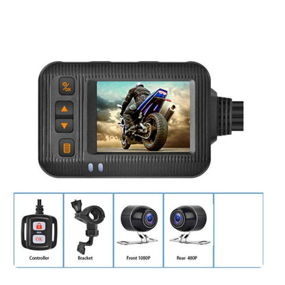 ya 6 8.24 baidi Dash Cam Motorcycle DVR Front Rear View Dual Camera Video Recorder Waterproof