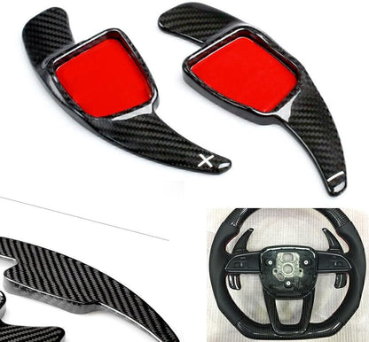 ya 5 8.24 baidi 2X Carbon Fiber Steering Wheel Shift Paddle Fit for Audi A3/4/5 S3/4 Q2/5/7 TT DSG