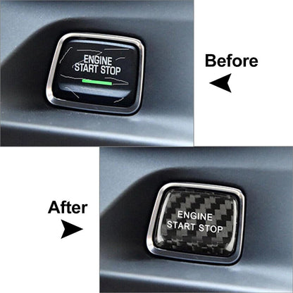 ya 3 8.24 baidi Internal Engine Start Stop Button Cover Sticker for Chevrolet Camaro Carbon Fiber