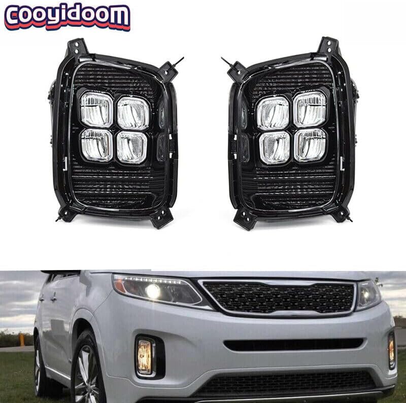 ya 9 10.24 For 2012-2014 for Hyundai for Kia for Sorento LED Front Fog Lamp Daytime Running Light DRL