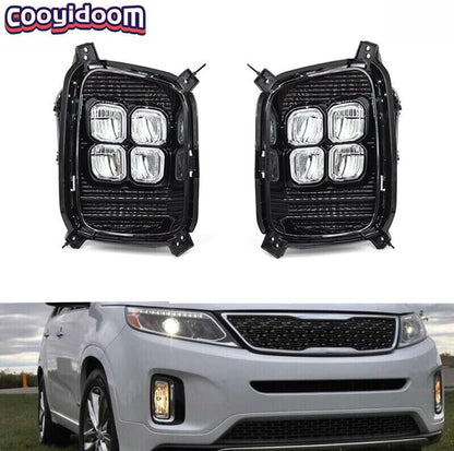 ya 9 10.24 For 2012-2014 for Hyundai for Kia for Sorento LED Front Fog Lamp Daytime Running Light DRL