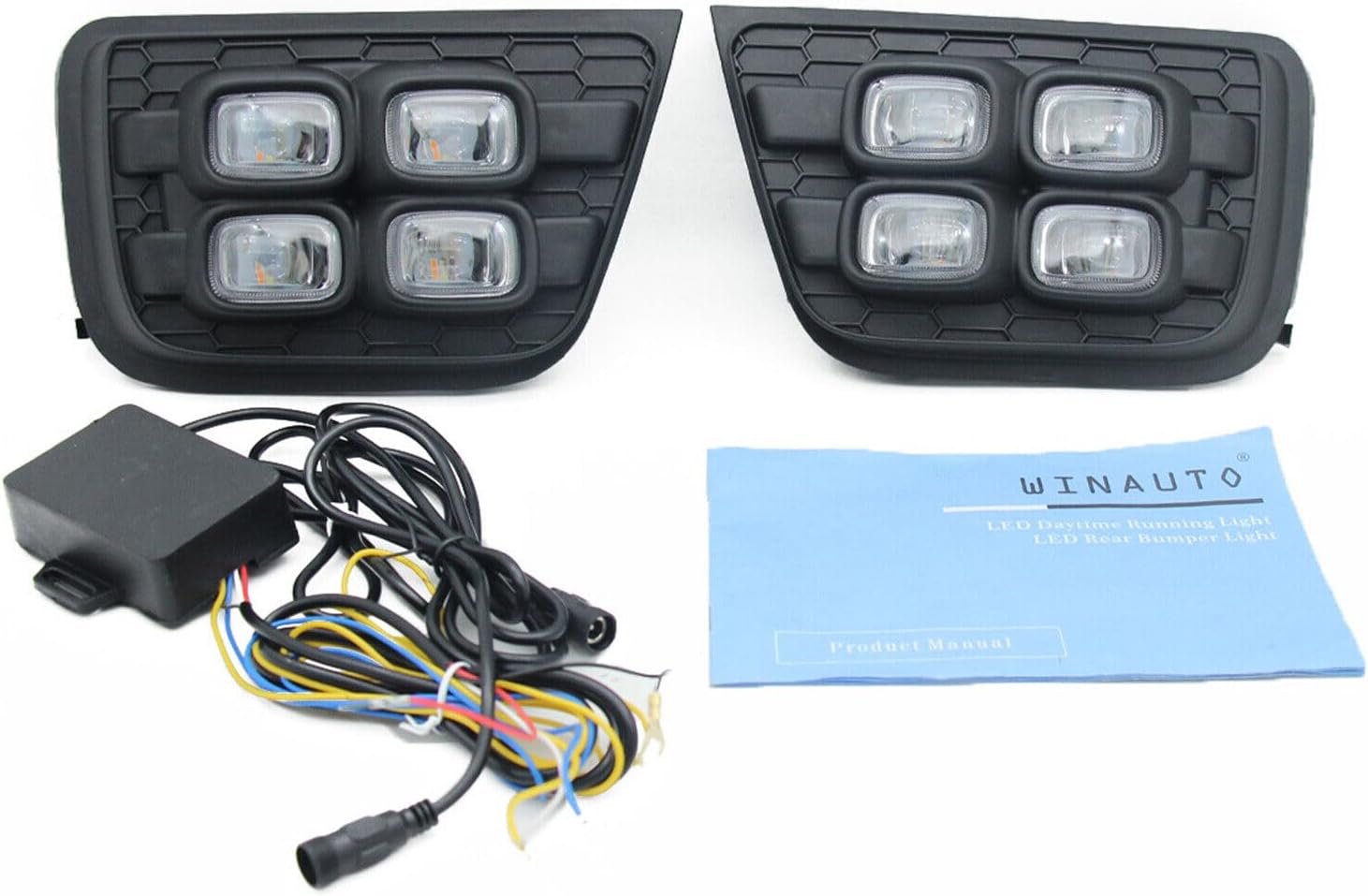 ya 3 8.24 baidi 1 pair LED DRL turn signal lights for Toyota 4Runner 2006-09 fog light upgrade kit 