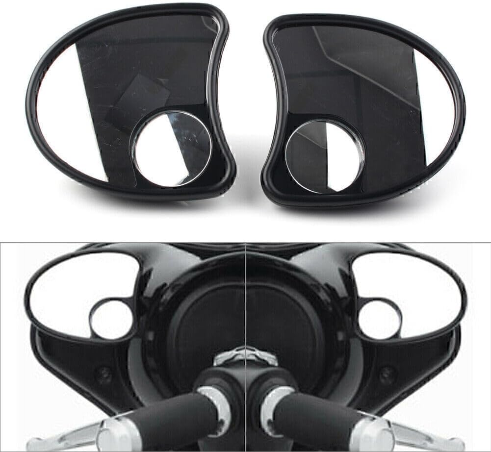 ya 2 8.15 Fairing Mount Mirrors Blind Spot Side Mirror for Harley Batwing Touring 96-2013