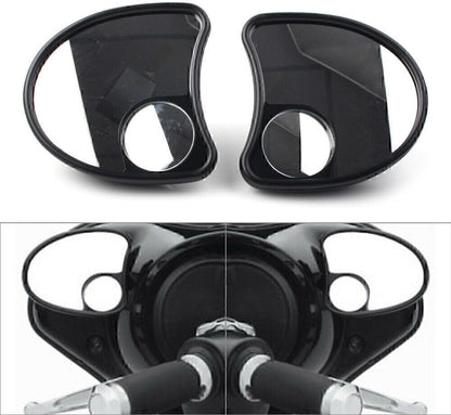ya 2 8.15 Fairing Mount Mirrors Blind Spot Side Mirror for Harley Batwing Touring 96-2013