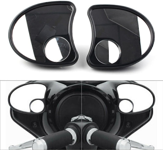ya 2 8.15 Fairing Mount Mirrors Blind Spot Side Mirror for Harley Batwing Touring 96-2013