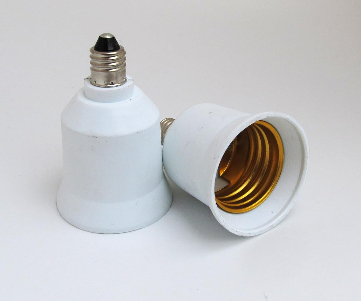 ya 26 10.21 baidi 1x E11 to E26/E27 Lampholder Bulbs Converter Candelabra Light Base Socket White