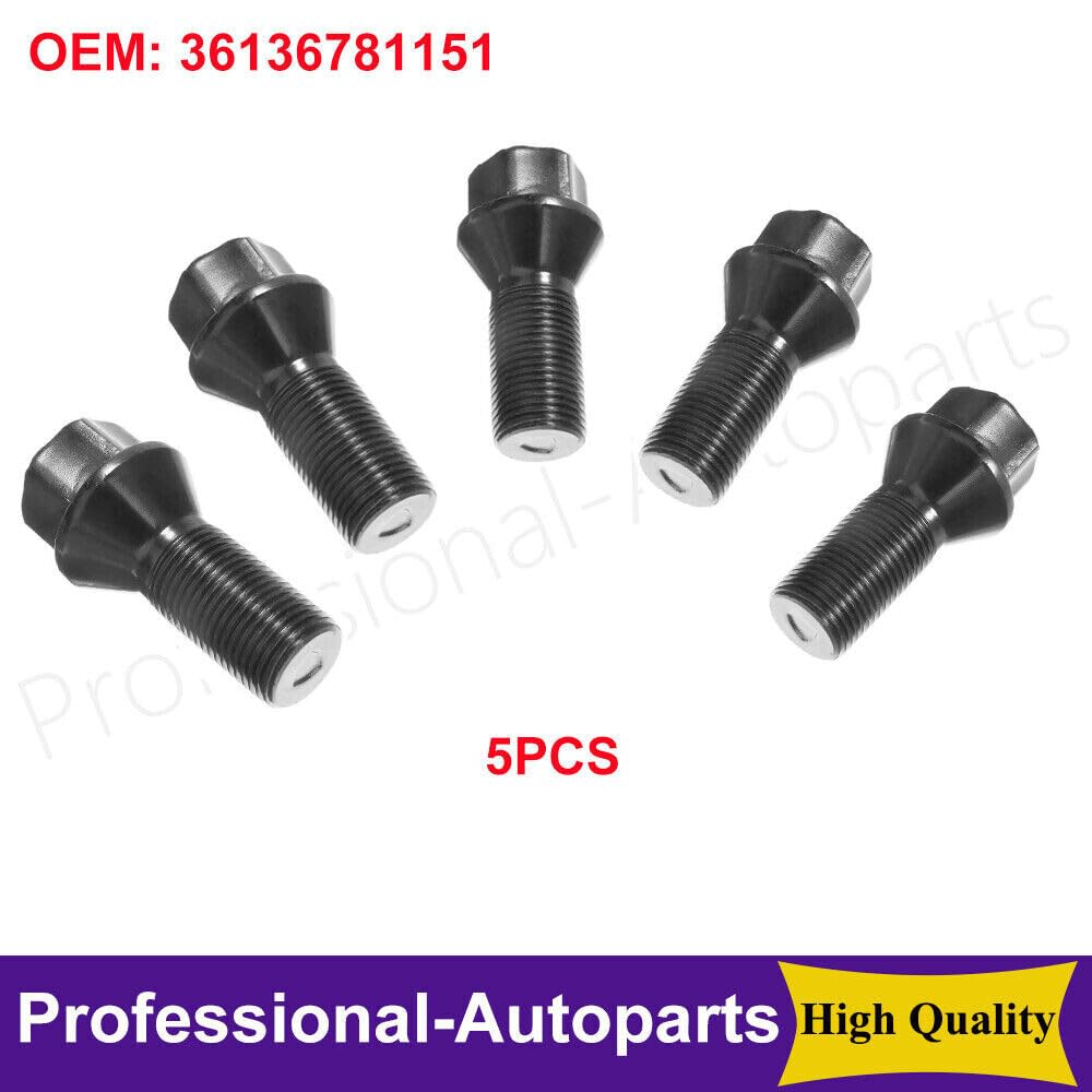 ya 10 9.16 baidi Set of 5PCS Wheel Lug Bolt Nut Steel Universal for BMW X3 X5 E70 E71 F20 F25