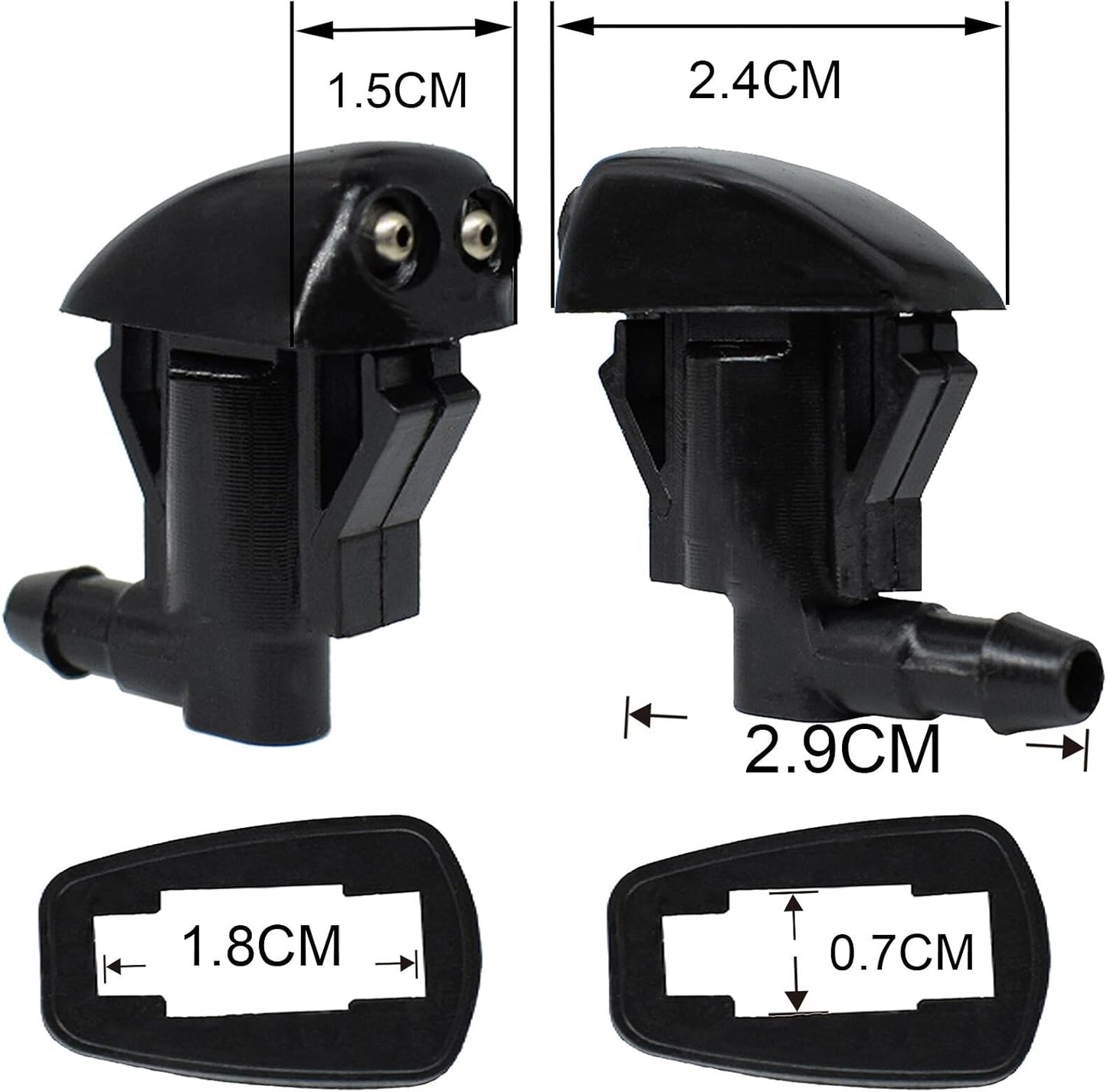 ya 2 8.15 for Jeep for Grand Cherokee Windscreen Wiper Spray Washer Jet Nozzle 55079049AA Pair