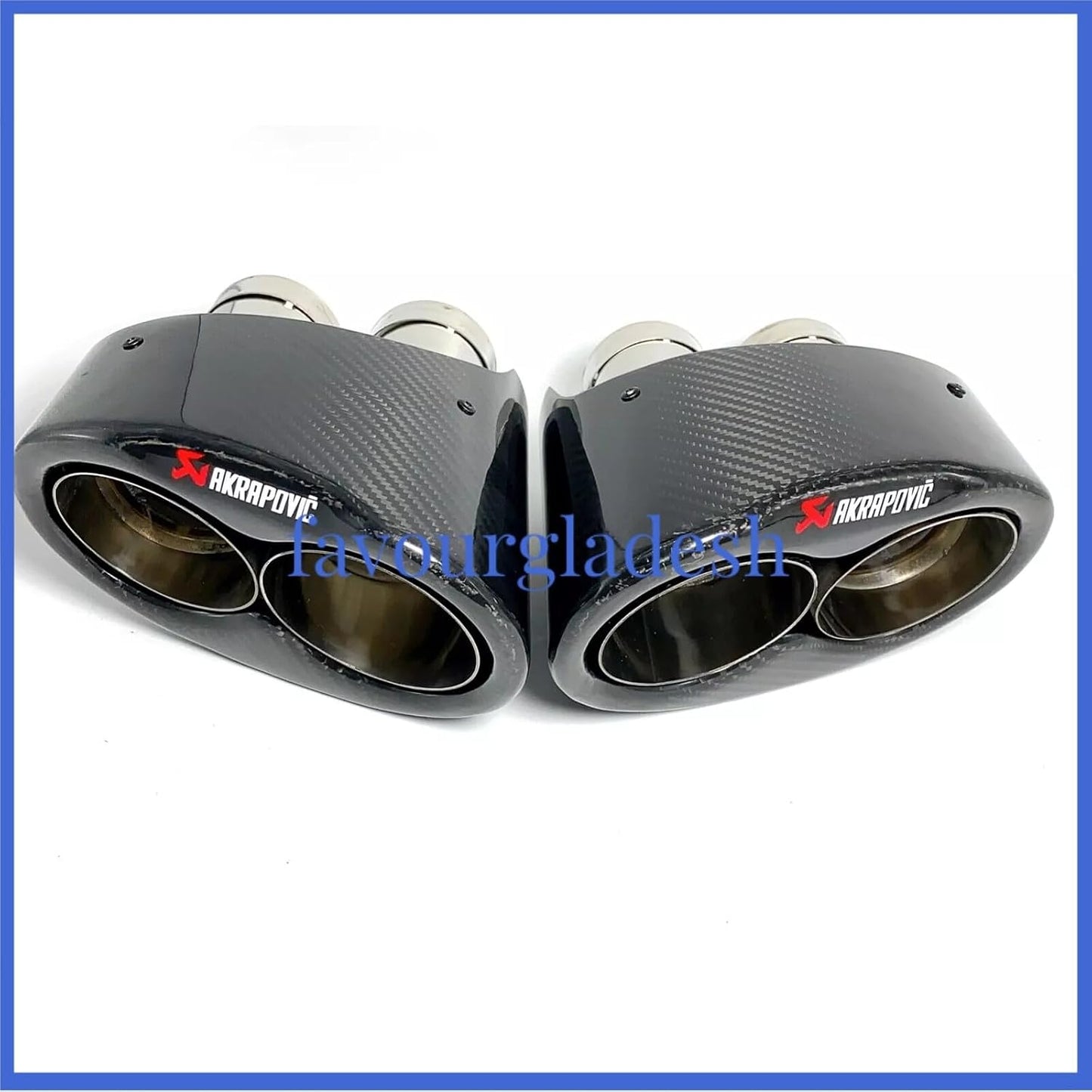 ya 6 8.24 baidi 1 pair of Akrapovic carbon fiber tips for Audi RS3 RS4 RS5 RS6 A3 for A4 A5 A6