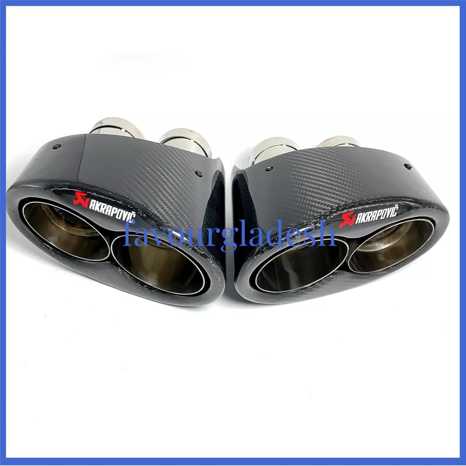 ya 6 8.24 baidi 1 pair of Akrapovic carbon fiber tips for Audi RS3 RS4 RS5 RS6 A3 for A4 A5 A6