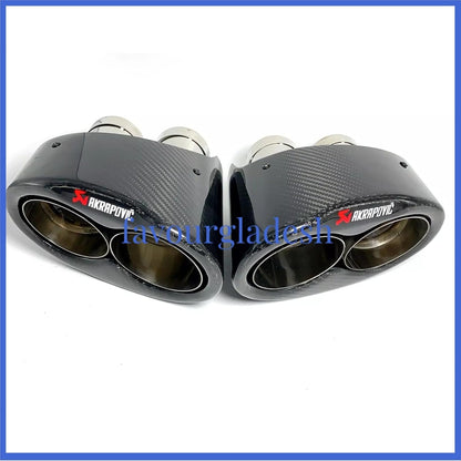 ya 6 8.24 baidi 1 pair of Akrapovic carbon fiber tips for Audi RS3 RS4 RS5 RS6 A3 for A4 A5 A6