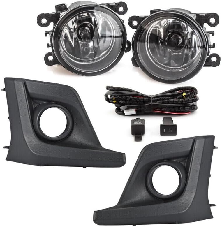 ya 9 10.24 Set Fog Light Driving Lamp & Cover Bezel Wiring Kit For 2018-20 for Subaru Crosstrek