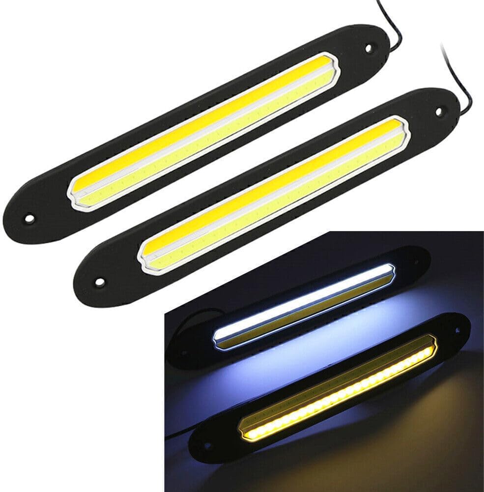 ya 13 9.15 baidi 2pcs Car LED Daytime Running Lights Car Bars DRL Driving Turn Signal White/