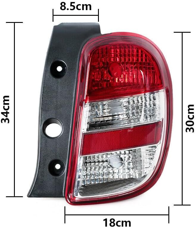 ya 2 8.15 Applicable to the left side of the tail light brake light housing without a bulb for Nissan from 2010 to March 2017