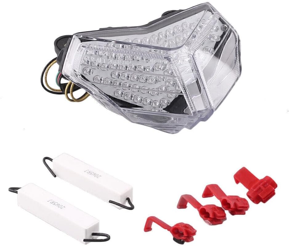 ya 10 9.16 zhengce Clear Rear Tail Light Turn Signals for Ducati 1198 R CORSE 2009 2010 & 848