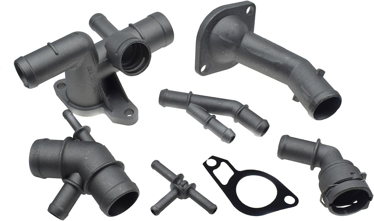 ya 2 8.15 Aluminum engine coolant flange pipe set of 6 pieces suitable for VW for Golf for JETTA CC