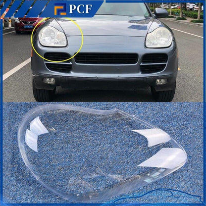 ya 4 8.24 baidi Suitable for Porsche Cayenne 2005 2006 Right Transparent Headlight Lens Housing Protective Cover 