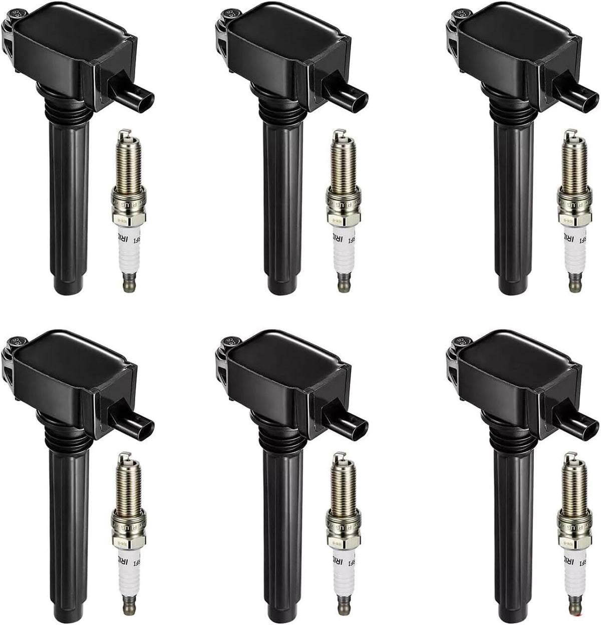 ya 9 10.24 for Dodge for Jeep 6PCS Ignition Coil & Iridium Spark Plug for Chrysler