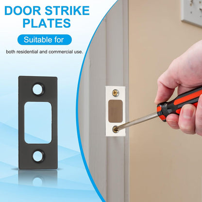 ya 26 10.21 baidi 4 Pcs Door Strike Plates Right Angle Strike Latch Strike Door Locks Plate Black-2