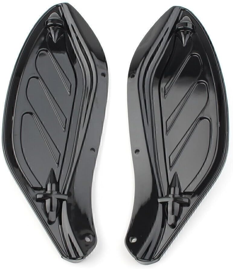 ya 2 8.15 Black Side Wing Windshield Air Deflector Fit for Harley Touring FLHR FLHT CVO 96-13