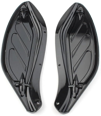 ya 2 8.15 Black Side Wing Windshield Air Deflector Fit for Harley Touring FLHR FLHT CVO 96-13