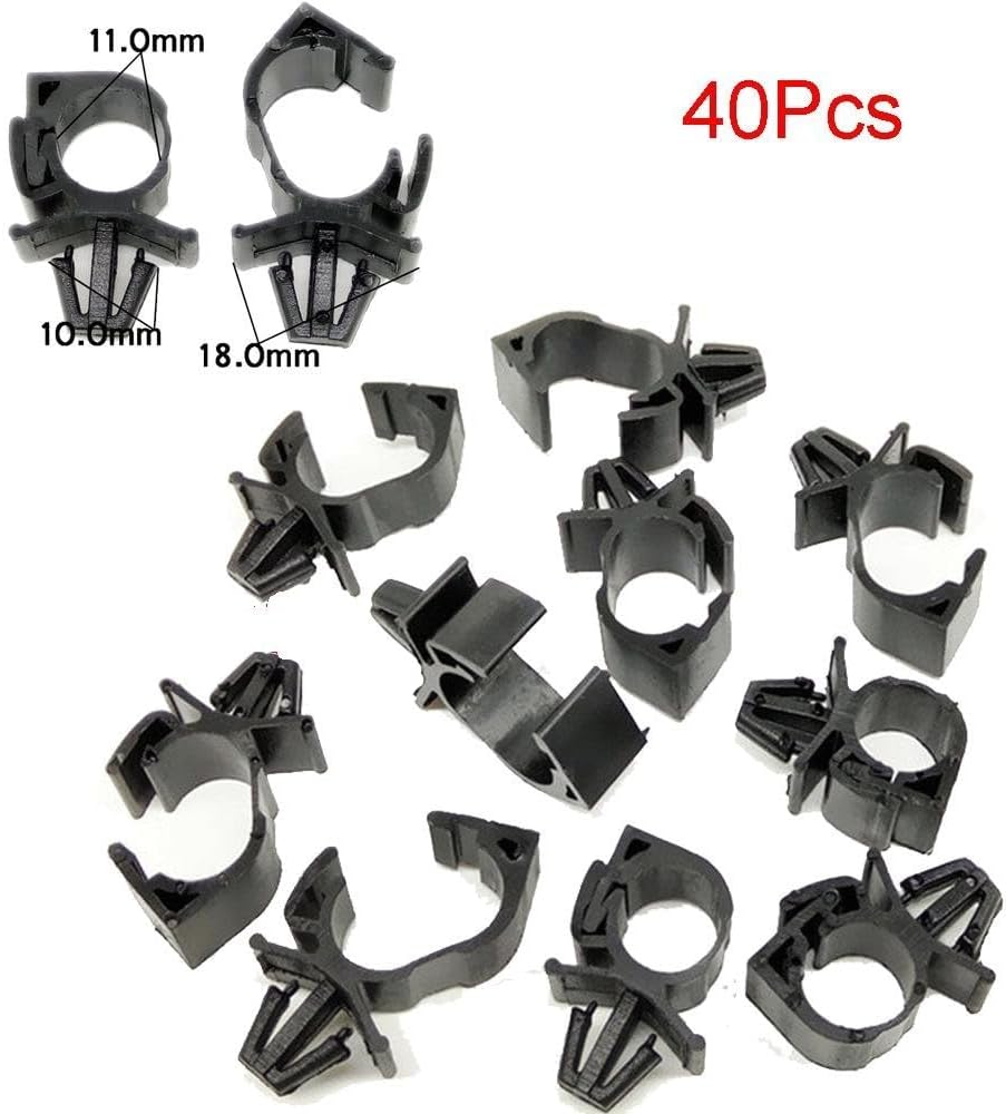 ya 11 9.14 zhengce 40x Wiring Harness Fastener For Car Route Fixed Clips Pipe Tie Wrap Cable C