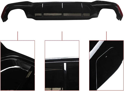 ya 2 8.15 M5 Style Rear Diffuser For 17-23 for BMW G30 5 Series W/M Sport Glossy Black Bumper