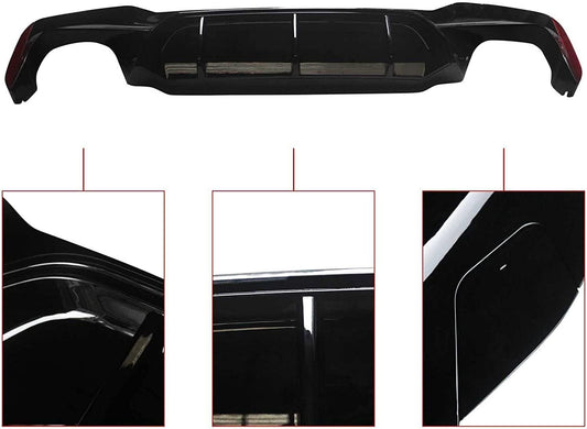 ya 2 8.15 M5 style gloss black rear diffuser for 17-23 for BMW G30 5 series with M sport bumper