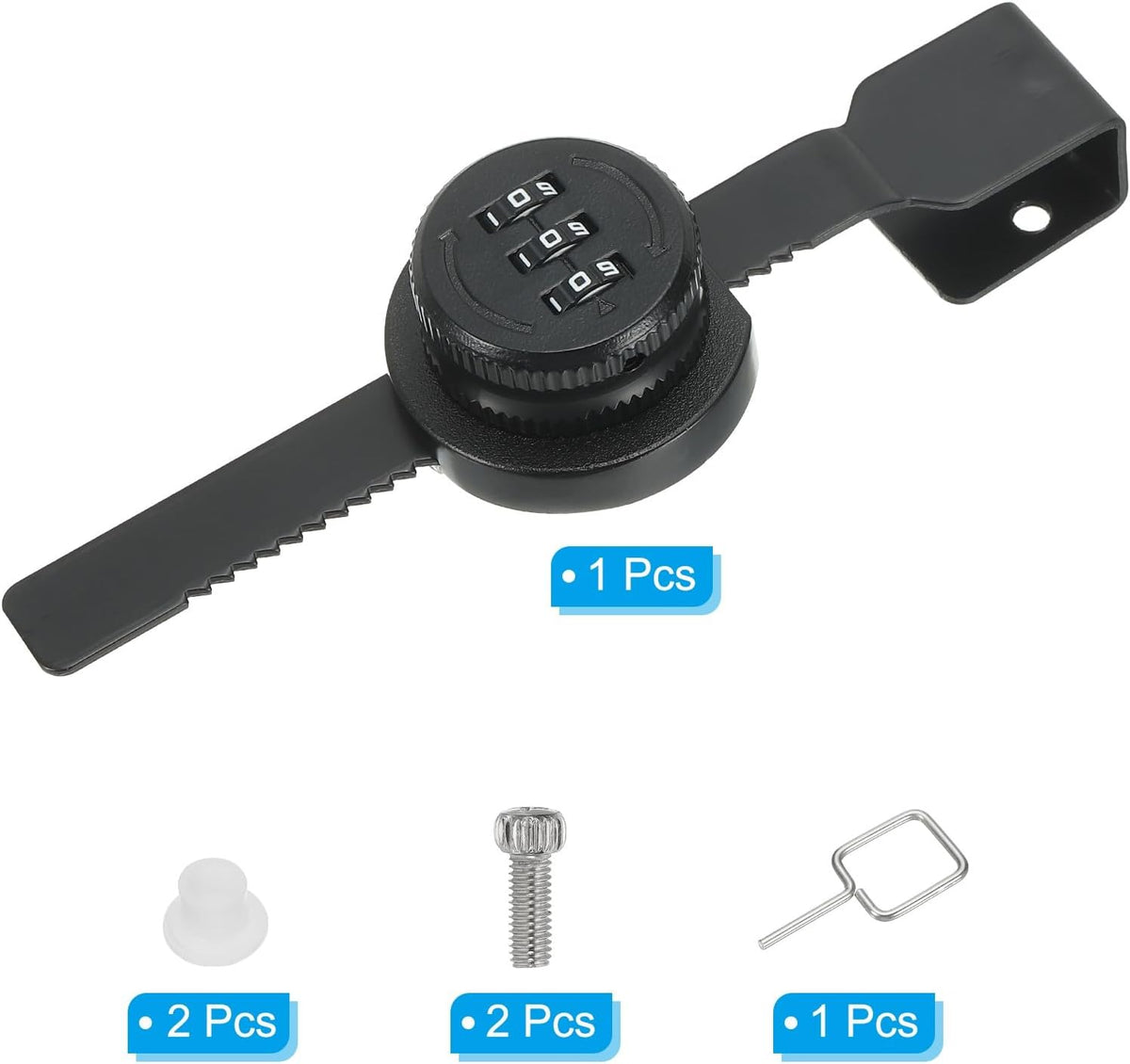 ya 26 10.21 baidi Keyless Cabinet Lock, Zinc Alloy 3 it Password Combination Lock, (Black)