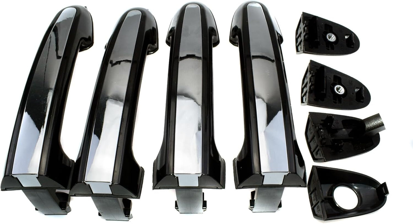 ya 2 8.15 Exterior Door Handle 4-Piece Set for 2007-2012 for Hyundai Santa Fe 