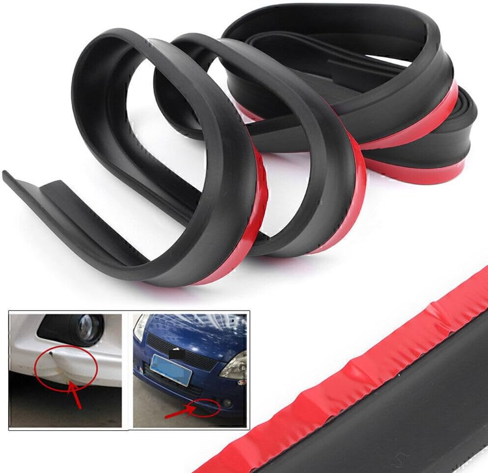 ya 4 8.14 2.5M Lower Lip Protective Strip/Bumper Skirt Rubber Anti-Scratch Black New Car