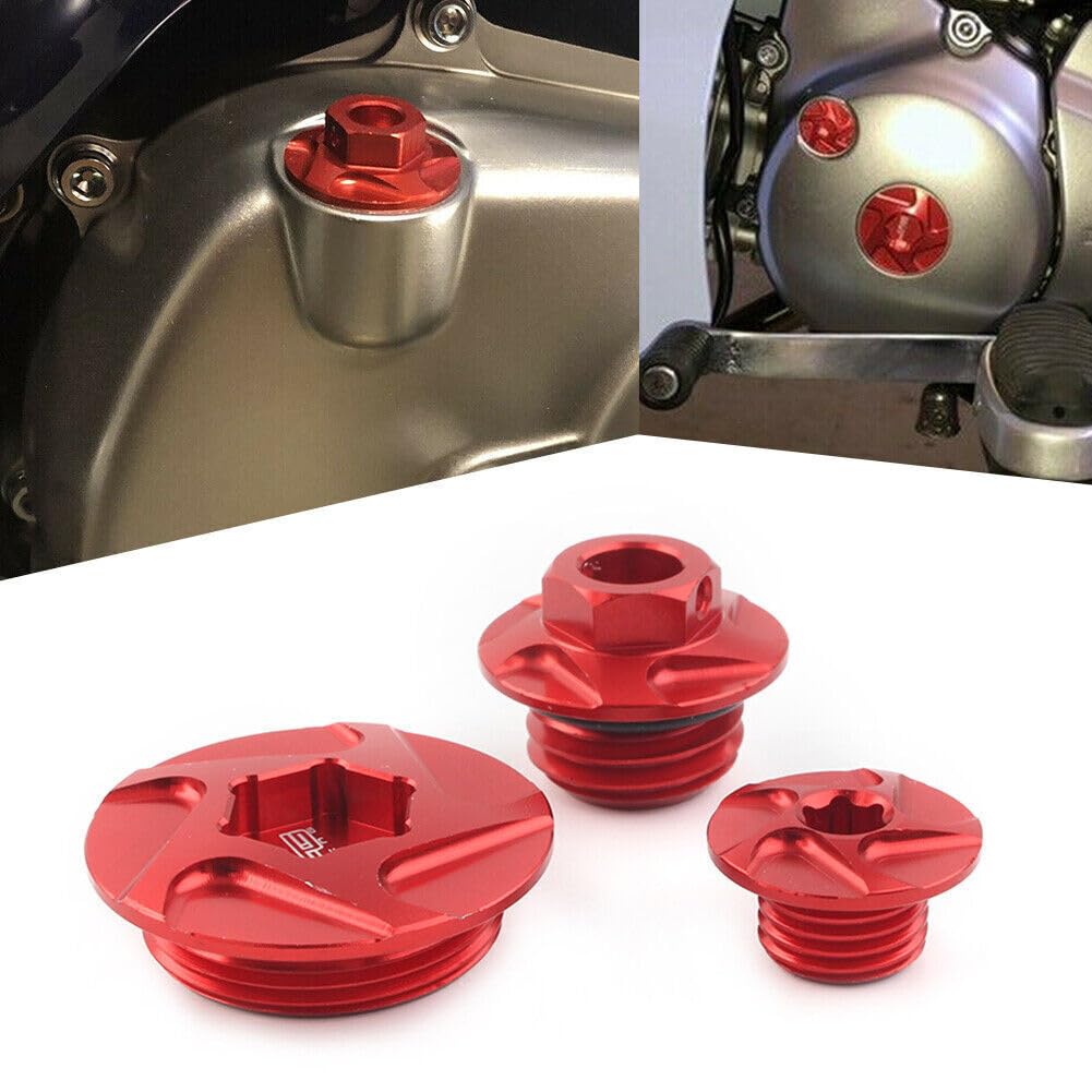 ya 5 8.24 baidi CNC Red Engine Timing Bolts Oil Plugs fits for Honda CRF150R CRF250R CRF450R CRF450X