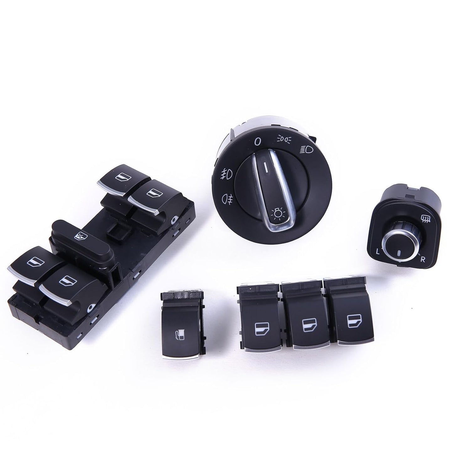 ya 4 8.8 Chrome Headlight Mirror Switch for VW for Jetta for Golf MK5 Rabbit 