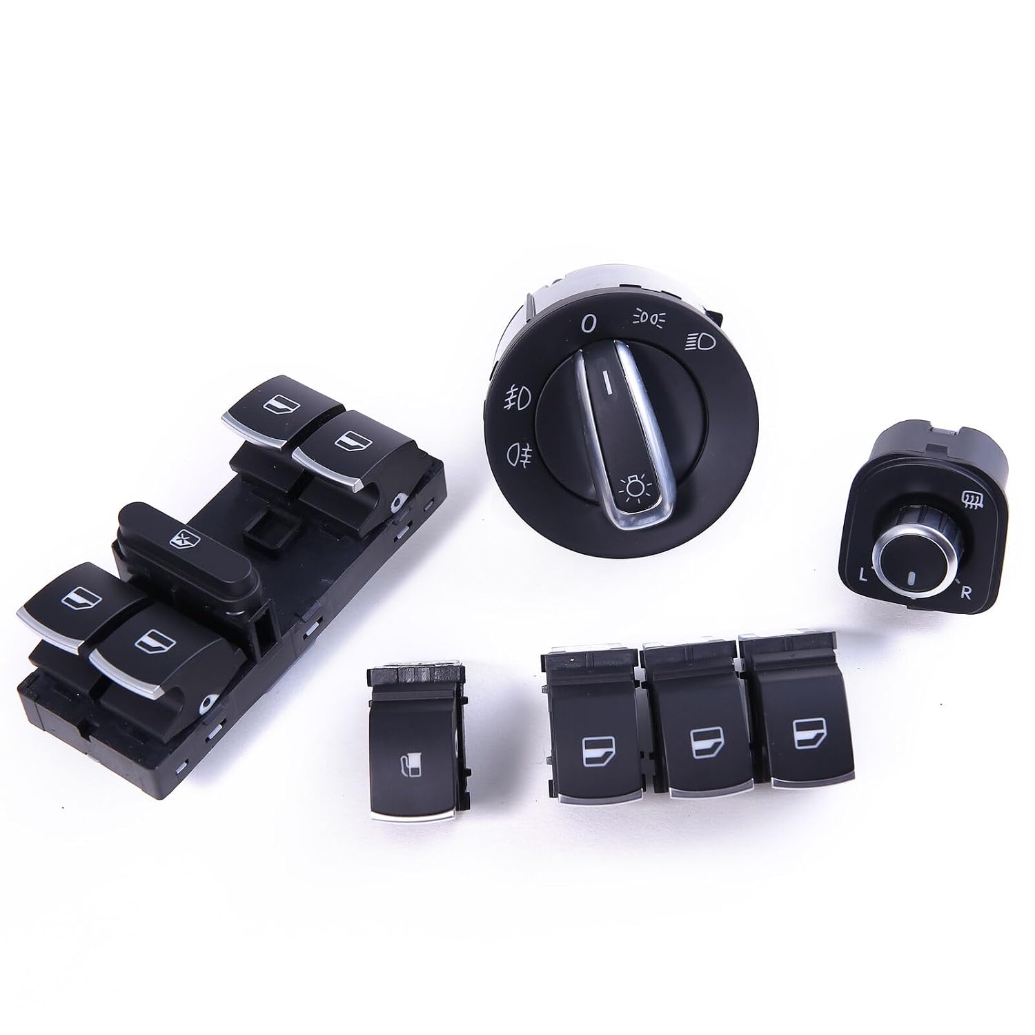 ya 4 8.8 Chrome Headlight Mirror Switch for VW for Jetta for Golf MK5 Rabbit 