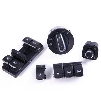 ya 4 8.8 Chrome Headlight Mirror Switch for VW for Jetta for Golf MK5 Rabbit 